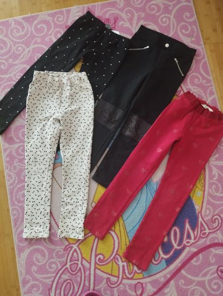 4 x legíny, h&m,128