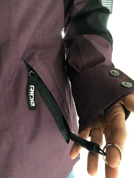 Zimná snowboardová bunda ride bordová, s