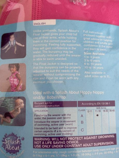 Plavecká vesta splash about,