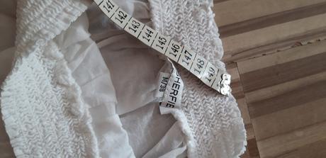 Biela letna bluzka ku kroju 38,m, m