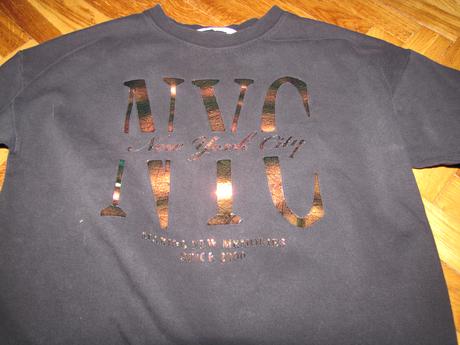 Mikina s metalickým nápisom, h&m,146