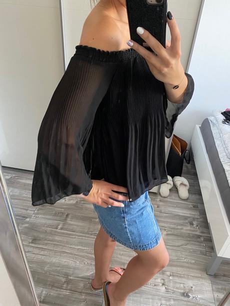 Blúzka bez ramienok cez plecia, reserved,s