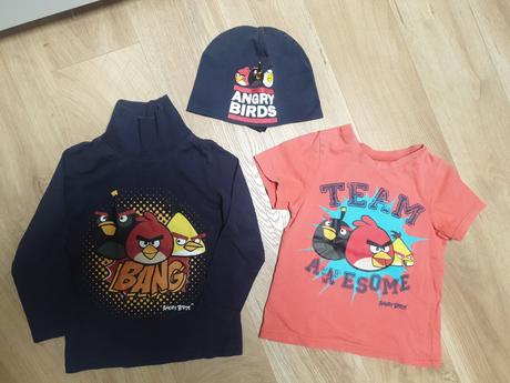 Rolacik+ciapka+tricko angry birds, h&m,104
