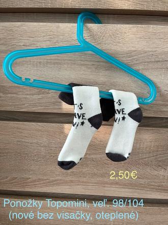 Ponožky teplé topomini veľ. 98/104, topomini,98