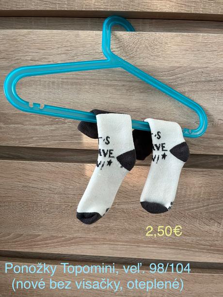 Ponožky teplé topomini veľ. 98/104, topomini,98