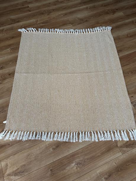 Bavlnená deka so vzorom rybej kosti, 