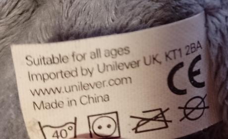 Plyšový sivo čierny tučniačik, persil, 16 cm,