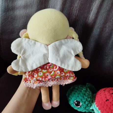 Ručne robené hračky bábika a korytnačka, 