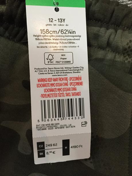 Chlapcenske kratasy 12-13 rokov, f&f,158