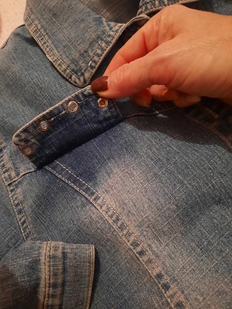 Dievčenská rifľová košeľa/ sako, 158