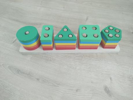 Drevená skladačka tvary, 