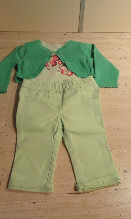 Zelený set - súprava diečenské oblečenie, topomini,68