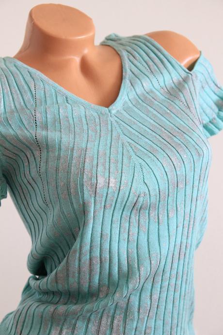 Tyrkysovo strieborný top, xs/s, xs