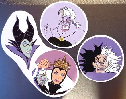 Nálepky - disney villains,
