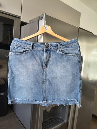 Costes svetlo modrá riflová elastická sukňa m-l, l