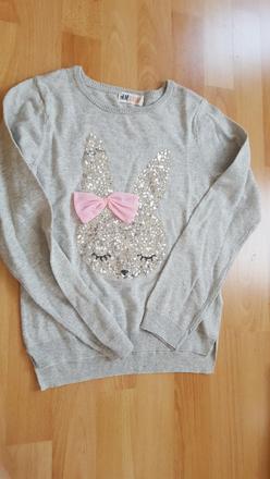 Tenší svetrík so zajkom, h&m,122