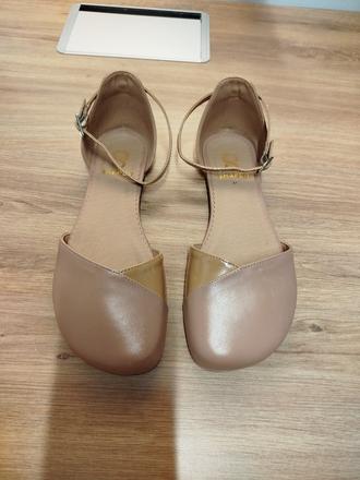 Shapen barefoot sandálky poppy beige leather, 37