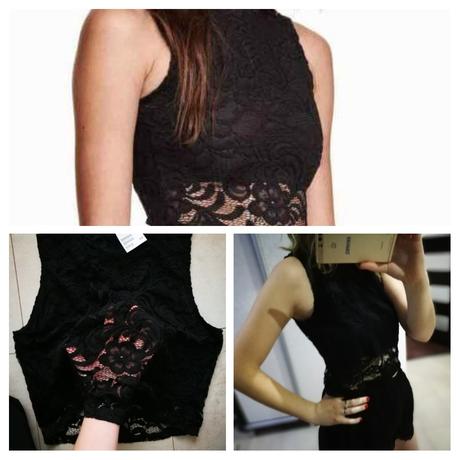 Cipkovany top, h&m,l