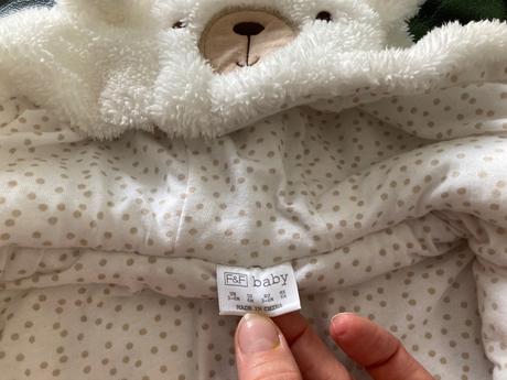 Detský zimný overal macko, vel. 3-6 mes, f&f,62