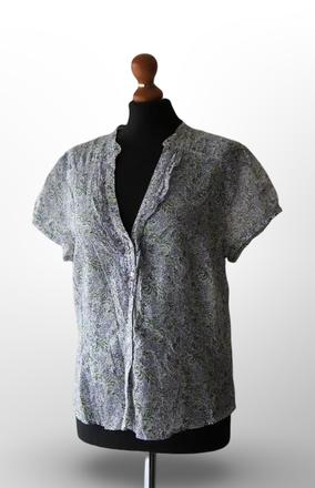 Ľahká vzorovaná blúzka s volánovým, zara,xl