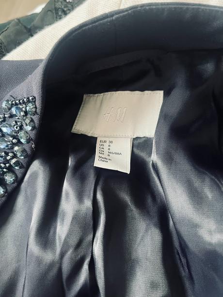 Sako s kamienkami, h&m,m