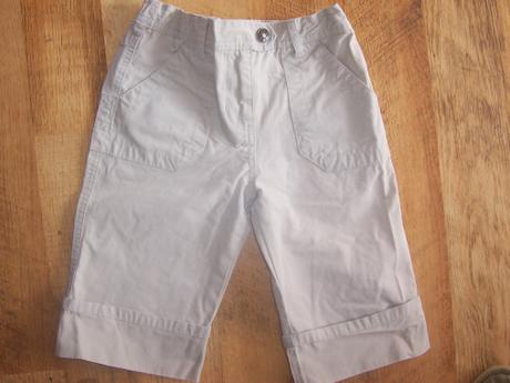 Béžové 3/4 nohavky., 128