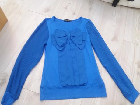 Modrá blúzka s mašľou, m