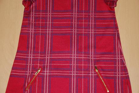 Kárované červené šaty, lindex,110