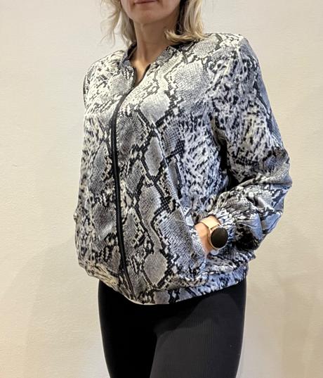 Dámska bombera bunda hadí vzor, xl