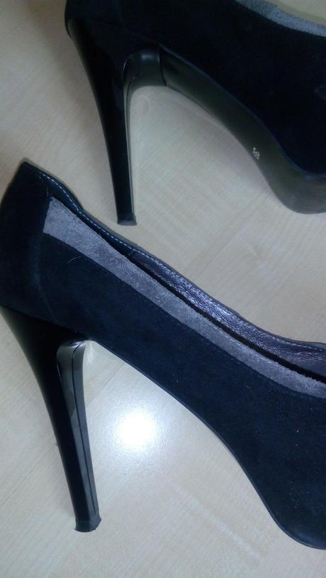 Lodičky z brúsenej kože zn. stifbut taliansko, 38