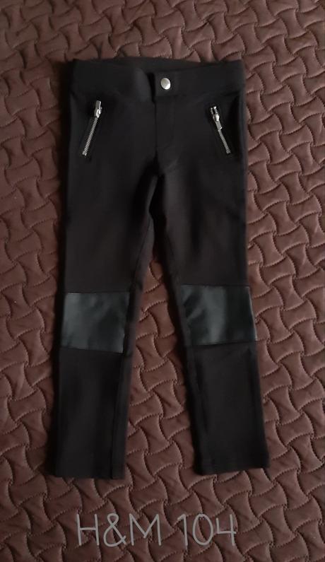 Elasticke nohavice s kozenkovym detailom, h&m,104