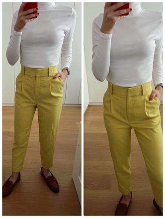 Nohavice s vysokym pasom, h&m,xs