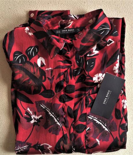 Zara vinova bluzka s kvetmi vel.s, zara,s