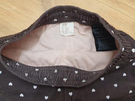 Podšité menčestrové nohavice hm, h&m,68