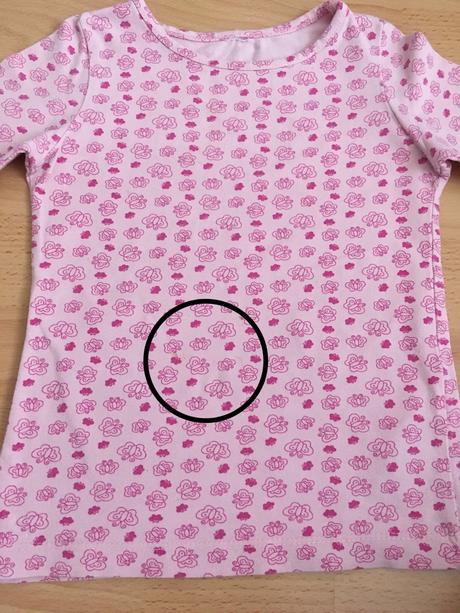 Ruzove tricko s motylikmi c&a, c&a,104