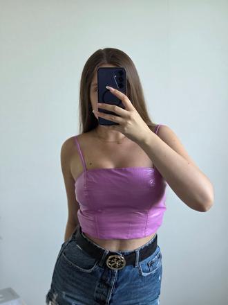 Bershka ružový top m, bershka,m
