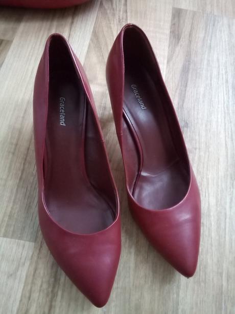 Tmavočervené lodičky, graceland,40