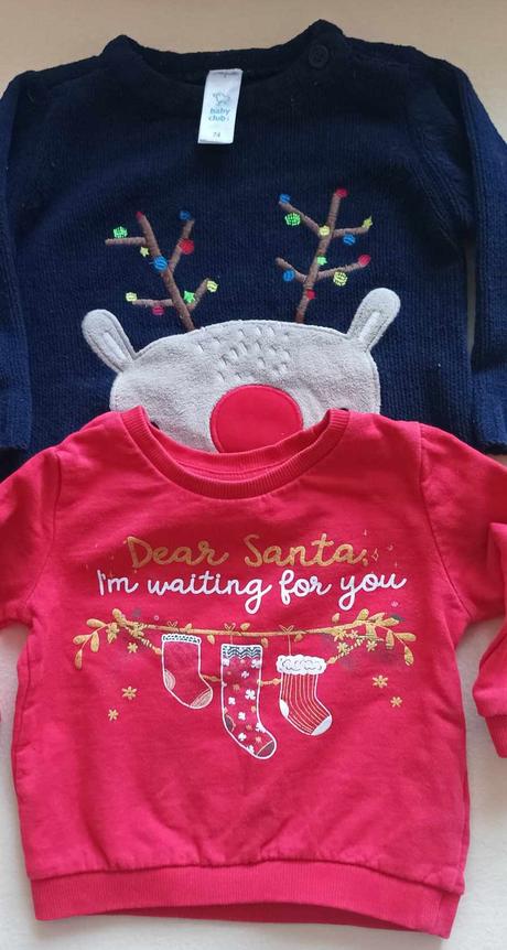 Vianočné pulóvre, baby club,74