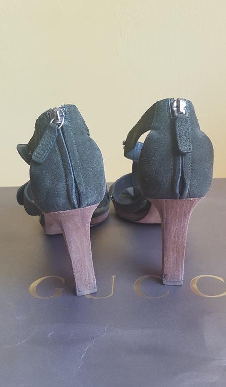 Gucci vybíjané kožené sandále, gucci,38