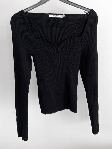 Na-kd rebrovaný top srdiečkový štvorcový výstrih, 30