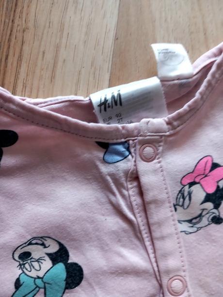 Overal,dupačky,pyzamko h&m minnie disney, h&m,92