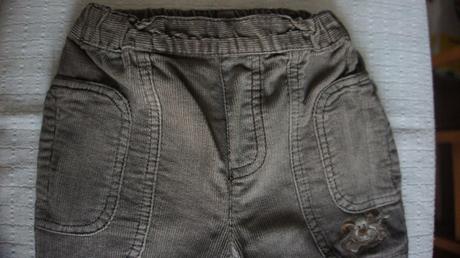 Hnedé menčestrové nohavice psík, okay,62