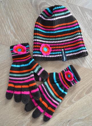 Set čiapka, rukavice, 134
