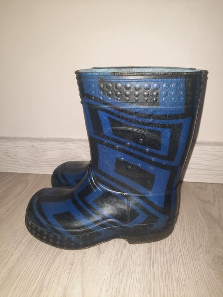 Modro-čierne gumáky a&a (vd 15 cm), 23
