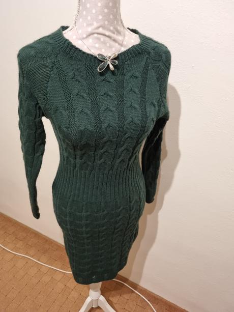Tmavozelené pletené šatičky veľ. 36, 36