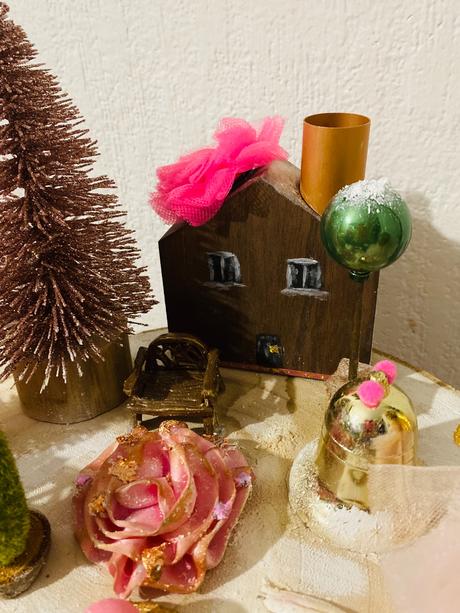 Vianočná dekorácia domček u anjelky,