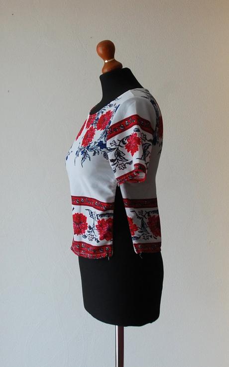 Štýlový letný kvetovaný top / blúzka, xs