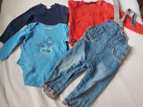 Balík body, nohavice na trakoch, tričko reserved, 86–98