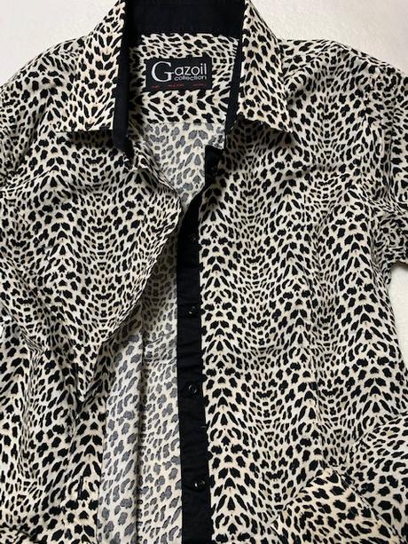 Košeľa s leopardím vzorom zn. gazoil originál, l