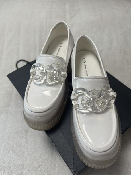 Biele lakované topánky zn armani exchange originál, armani,39
